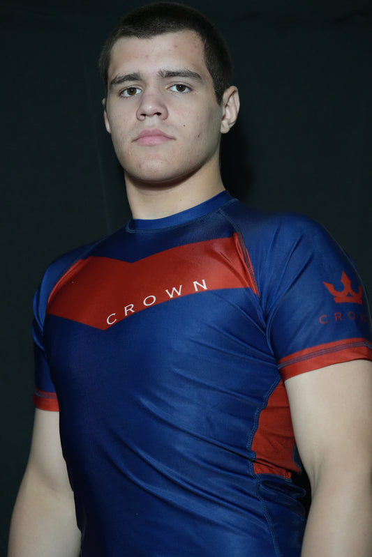 CROWN Rashguard Navy/Red Rank – Made for Champions