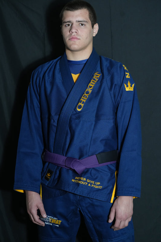 The Ember Gi – Checkmat Edition - Gold on Navy Blue