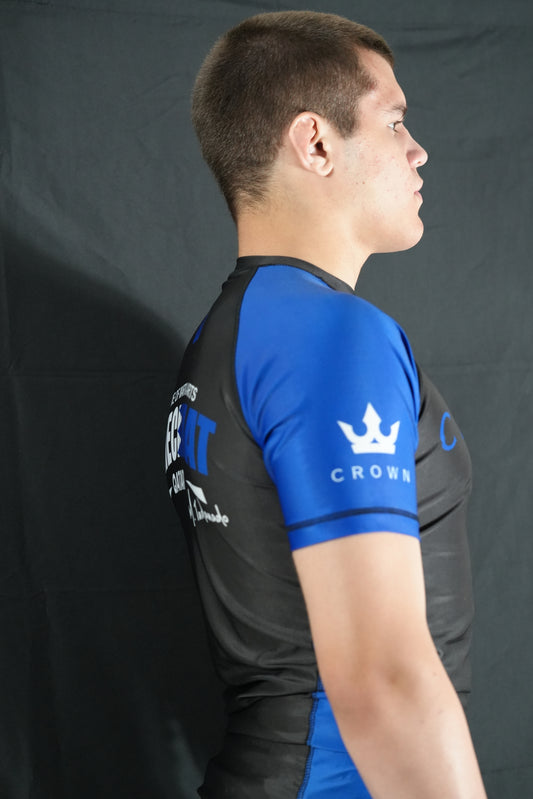 CROWN Rashguard Blue Rank – Made for Champions