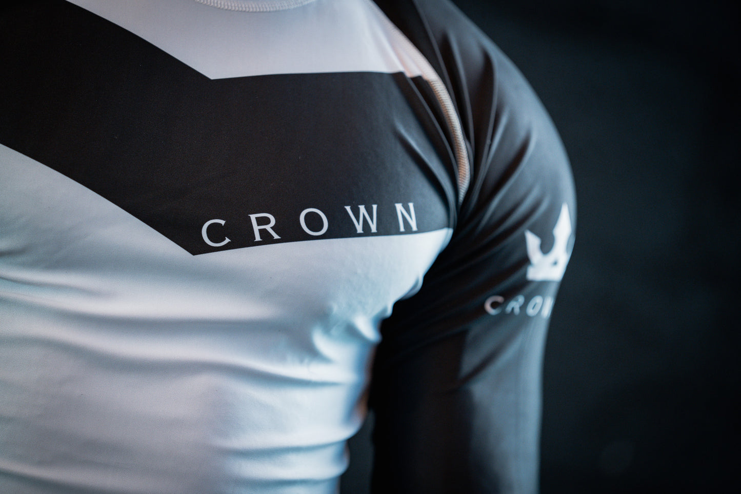 CROWN Rashguard White Rank long sleeve – Made for Champions