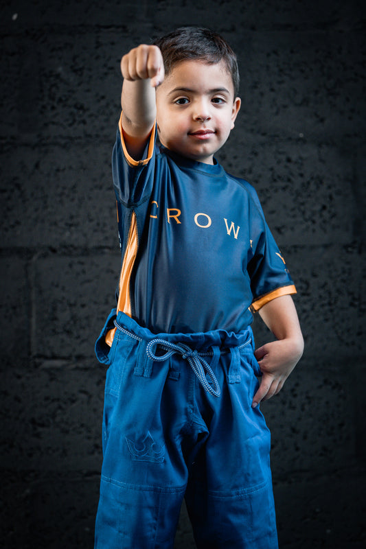 CHECKMAT KIDS- Rashguard navy blue – Made for Champions