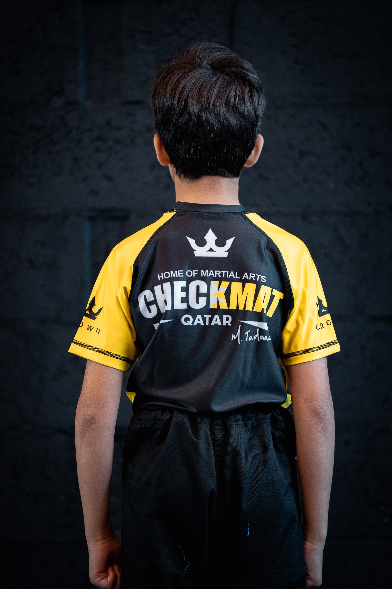CHECKMAT KIDS -Rashguard yellow Rank – Made for Champions