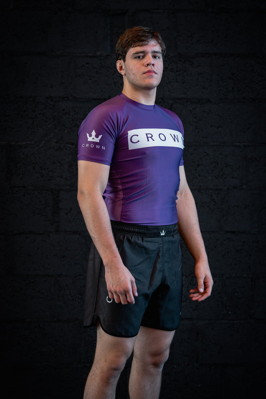 CROWN- Rashguard purple Rank – Made for Champions
