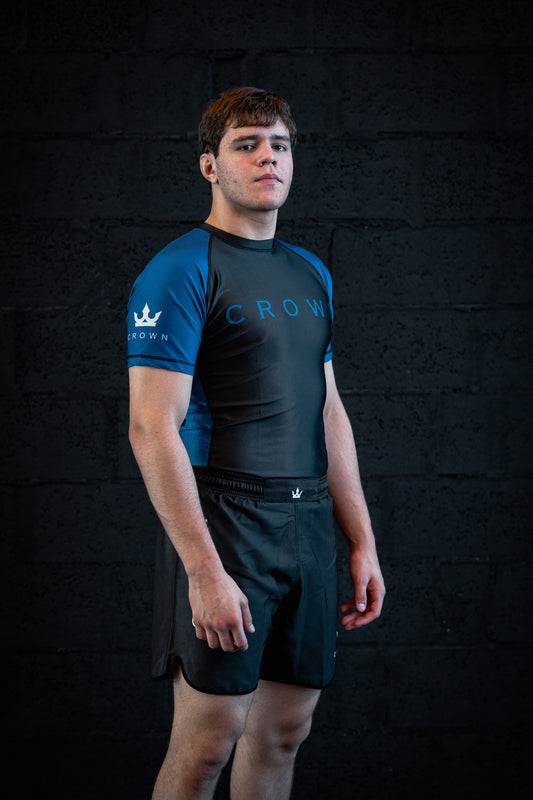 CHECKMAT Rashguard Blue Rank – Made for Champions