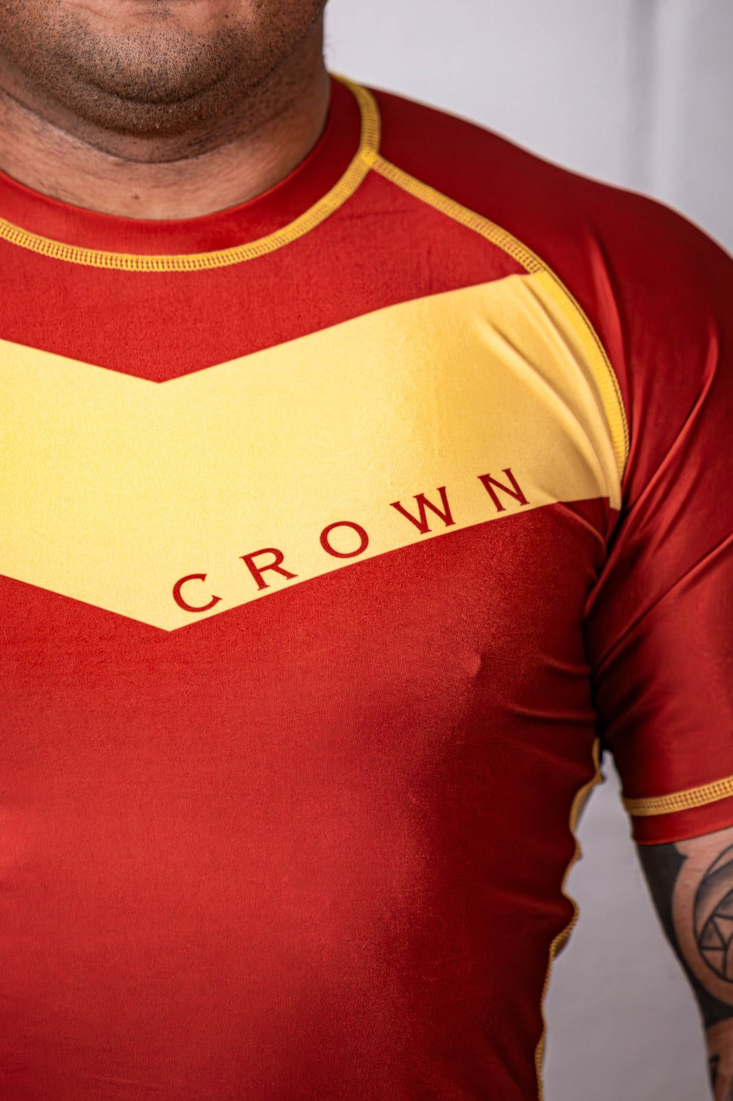 Rashguard CHECKMAT CROWN red and yellow