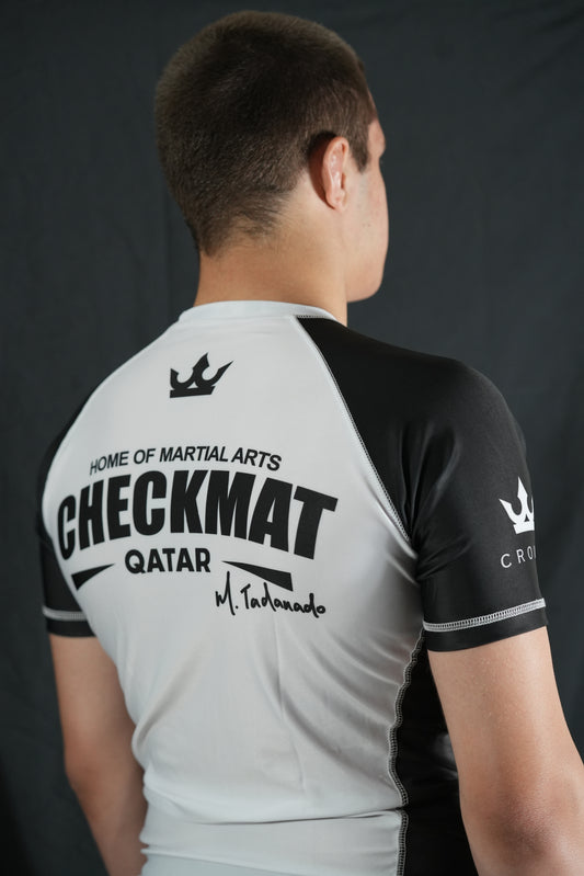 CHECKMAT Rashguard White Rank – Made for Champions