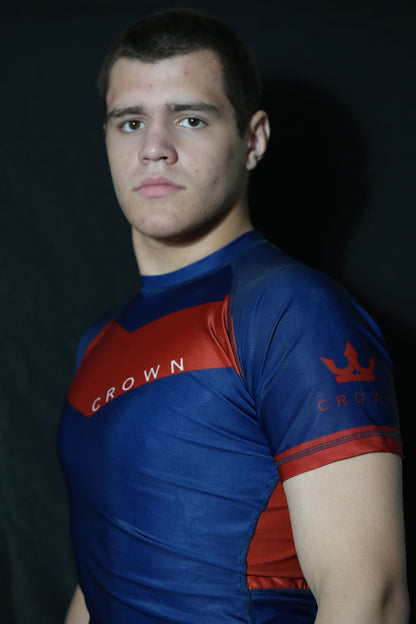 CROWN Rashguard Navy/Red Rank – Made for Champions