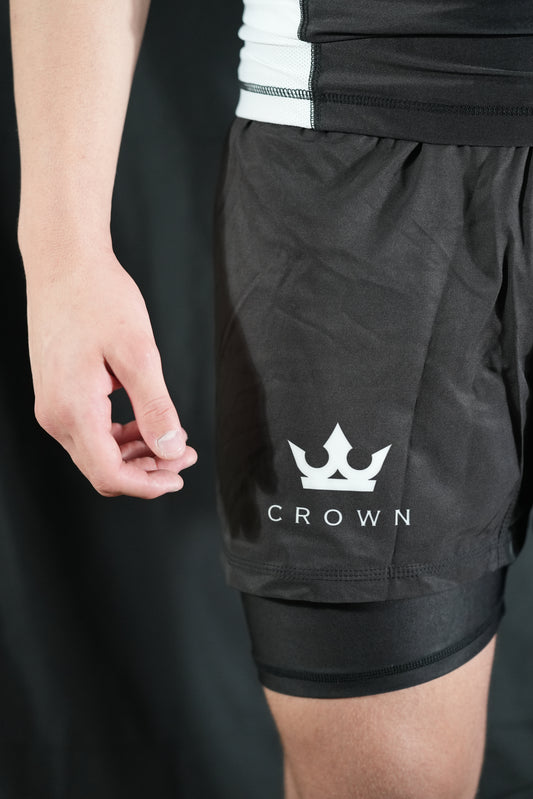 CROWN DUAL SHORTS BLACK