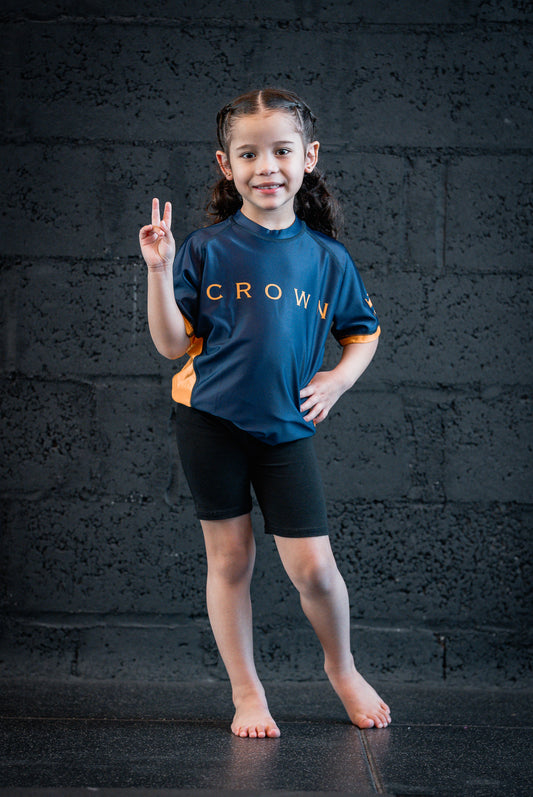 CHECKMAT KIDS- Rashguard navy blue – Made for Champions