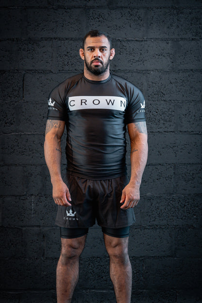 Crown Rashguard Black Rank – Made for Champions