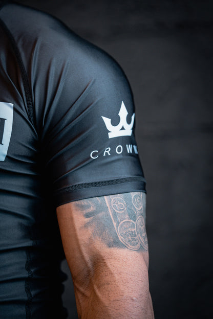 Crown Rashguard Black Rank – Made for Champions