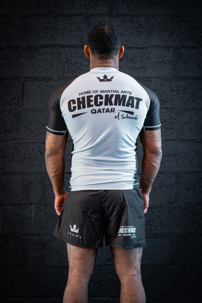 CHECKMAT Rashguard White Rank – Made for Champions