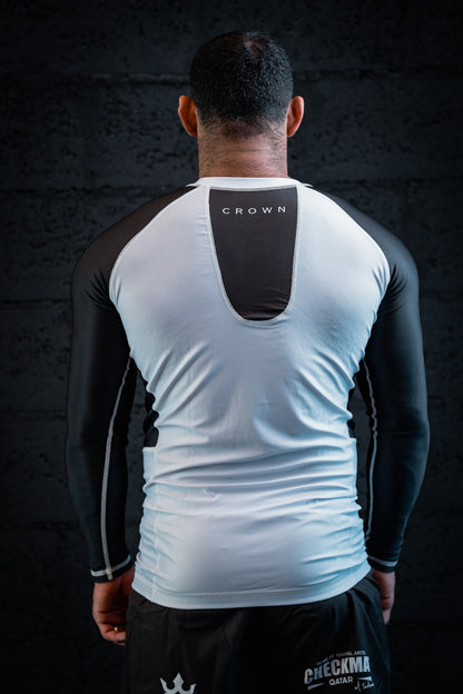 CROWN Rashguard White Rank long sleeve – Made for Champions