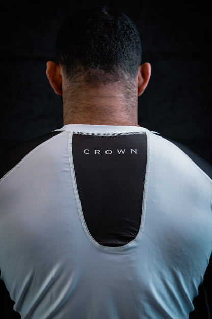 CROWN Rashguard White Rank long sleeve – Made for Champions