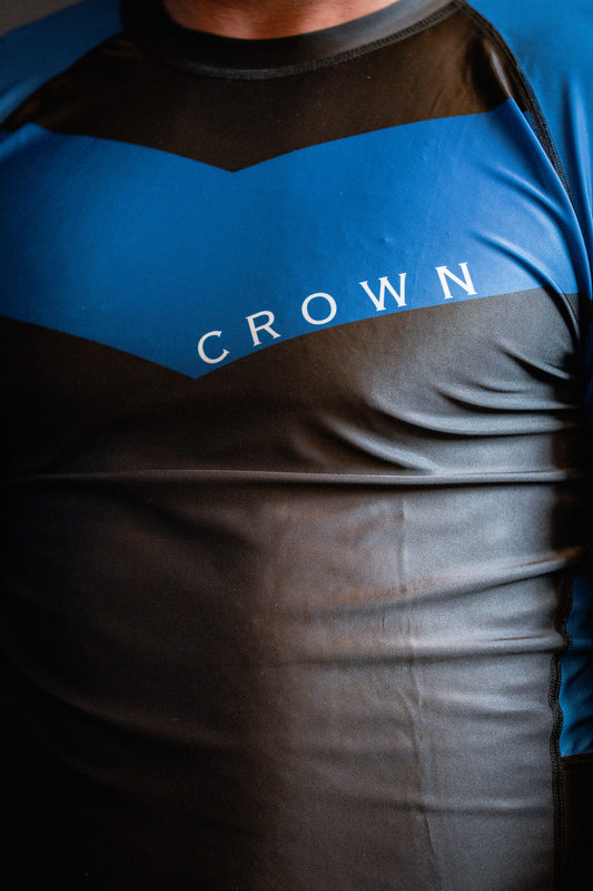 CROWN Rashguard Blue Rank long sleeve –Made for Champions