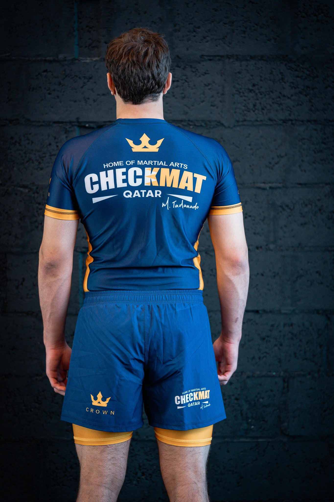 CHECKMAT Rashguard Navy/Yellow Rank – Made for Champions
