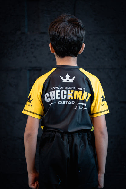 CHECKMAT KIDS -Rashguard yellow Rank – Made for Champions