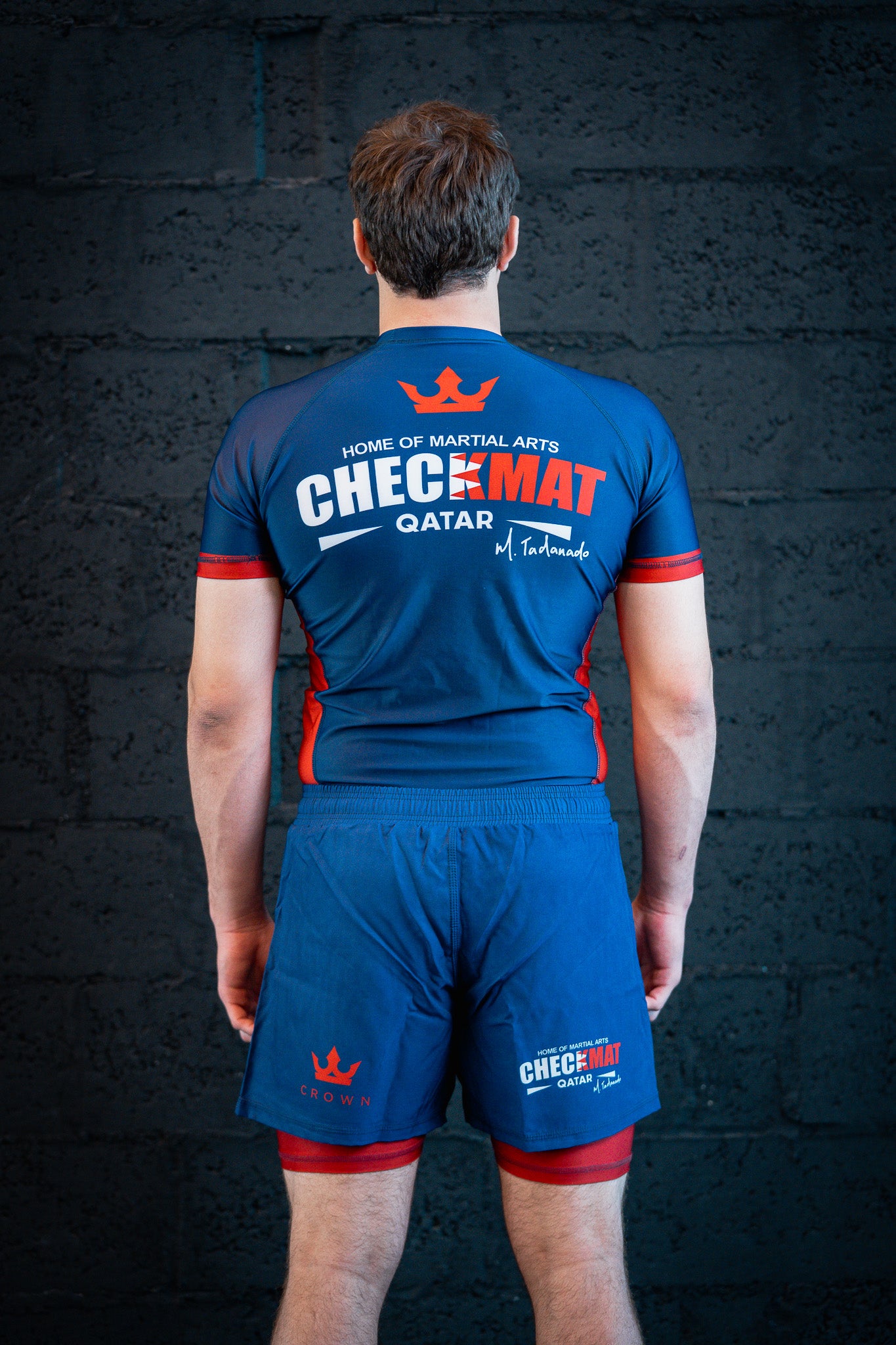 CHECKMAT Rashguard Navy/Red Rank – Made for Champions