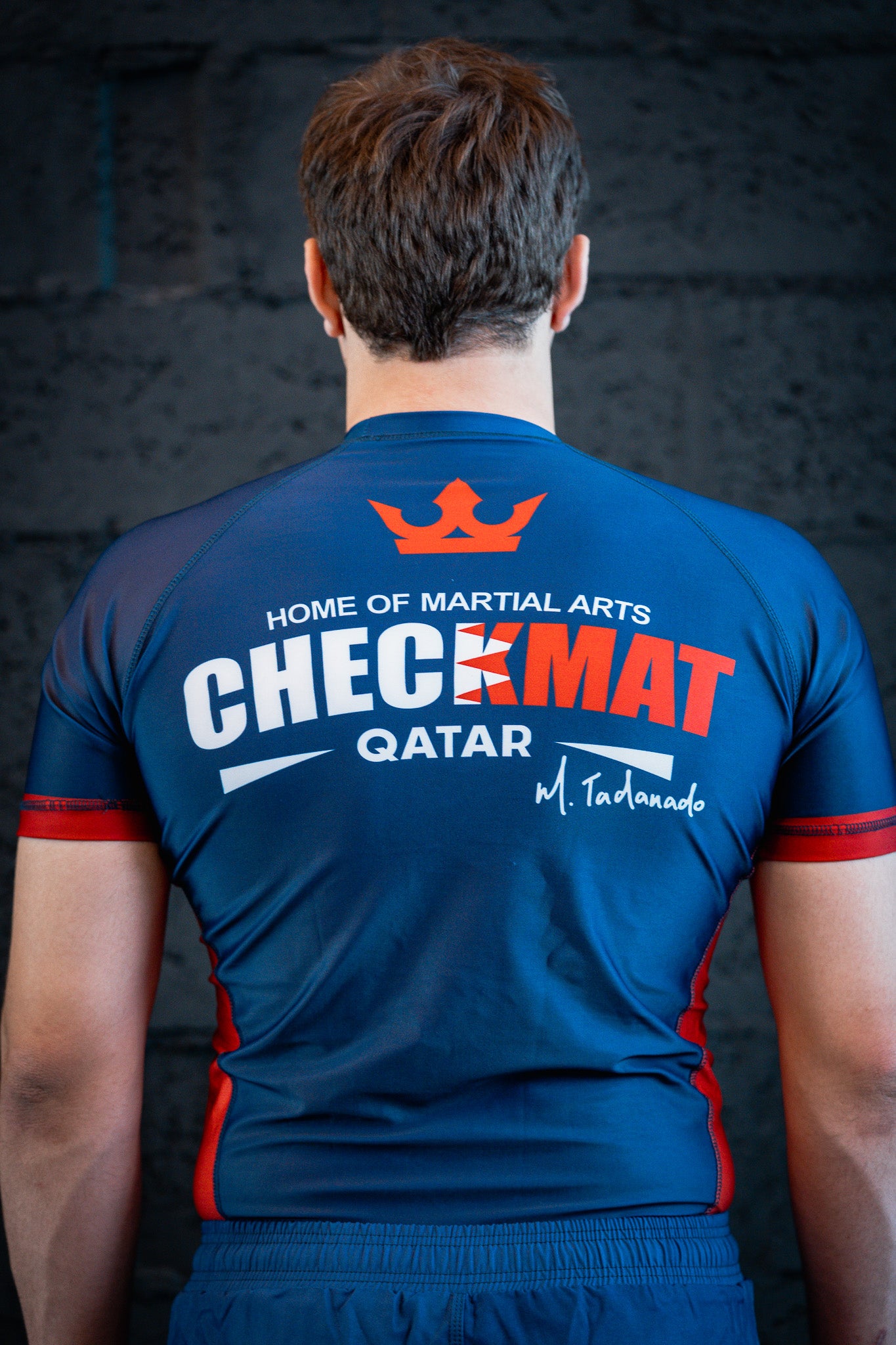 CHECKMAT Rashguard Navy/Red Rank – Made for Champions