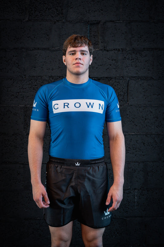 CROWN- Rashguard blue Rank  – Made for Champions