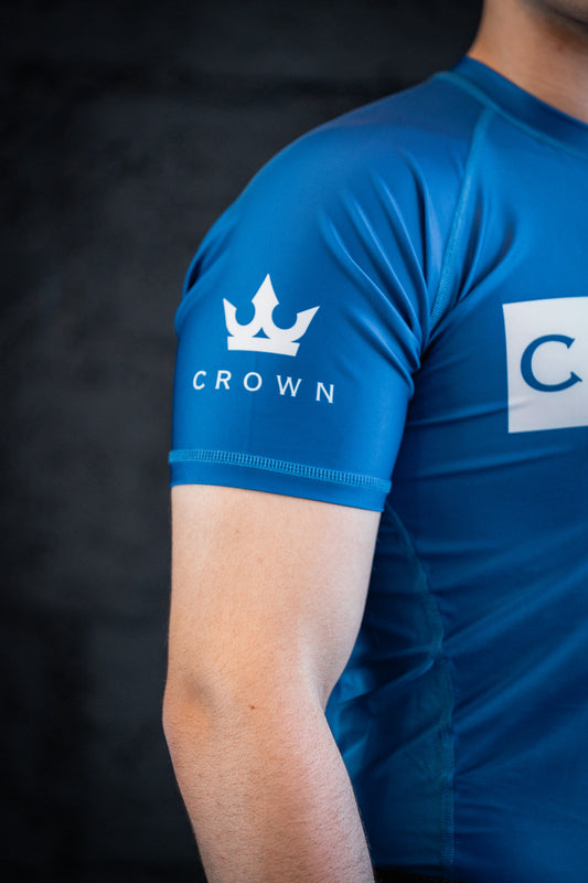 CROWN- Rashguard blue Rank  – Made for Champions