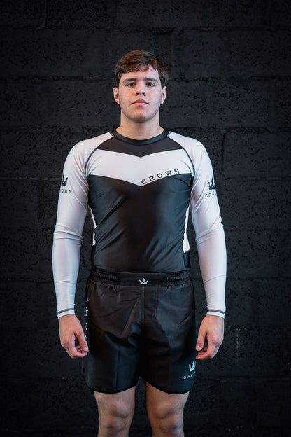 CROWN Rashguard black Rank long sleeve – Made for Champions