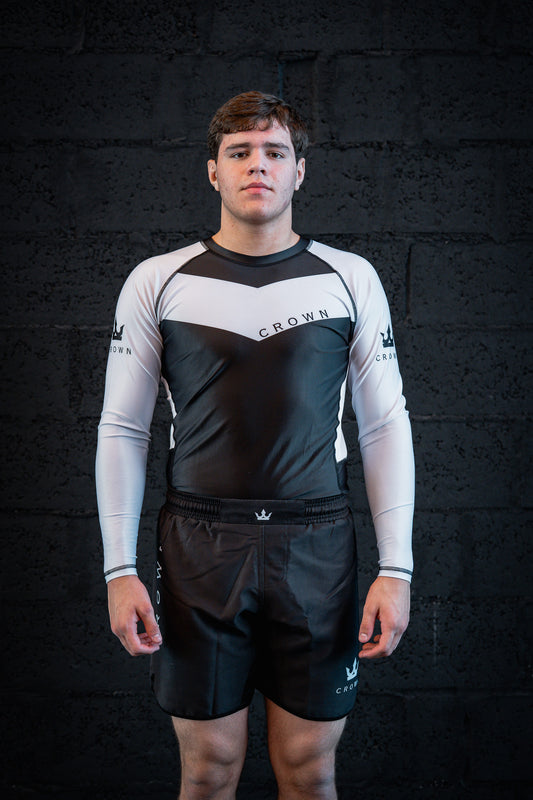 CROWN Rashguard black Rank long sleeve – Made for Champions