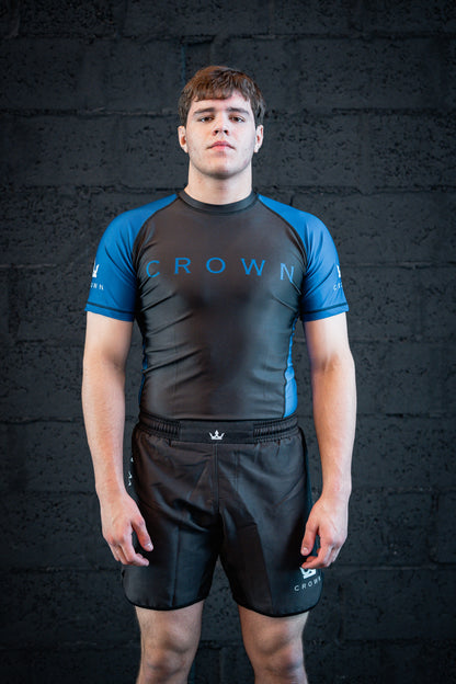 CHECKMAT Rashguard Blue Rank – Made for Champions