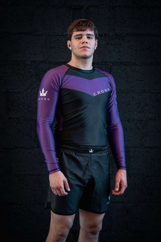 CROWN Rashguard purple Rank long sleeve – Made for Champions