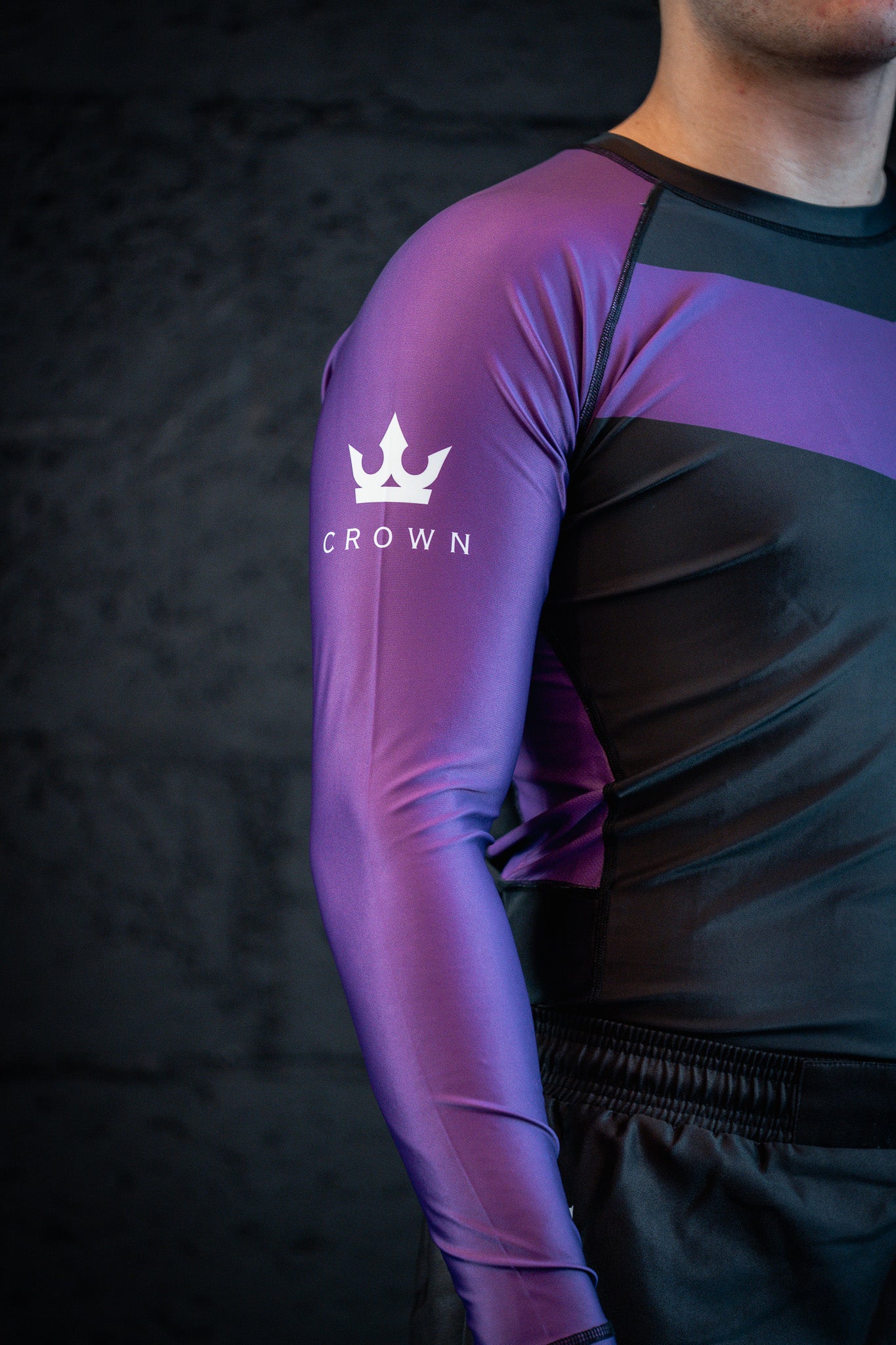 CROWN Rashguard purple Rank long sleeve – Made for Champions