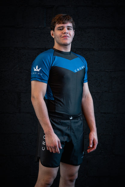 CROWN Rashguard Blue Rank – Made for Champions