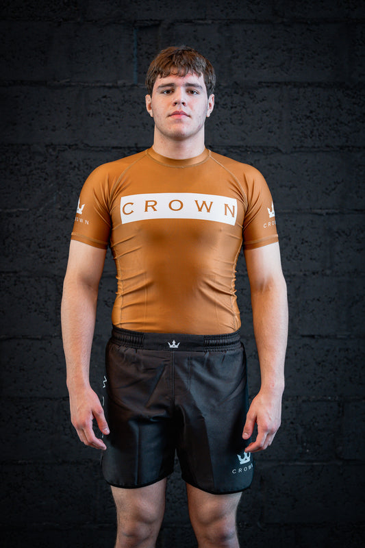 CROWN Rashguard Brown Rank – Made for Champions