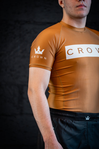 CROWN Rashguard Brown Rank – Made for Champions