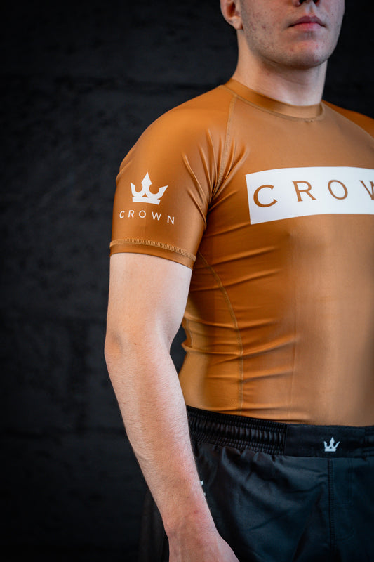 CROWN Rashguard Brown Rank – Made for Champions