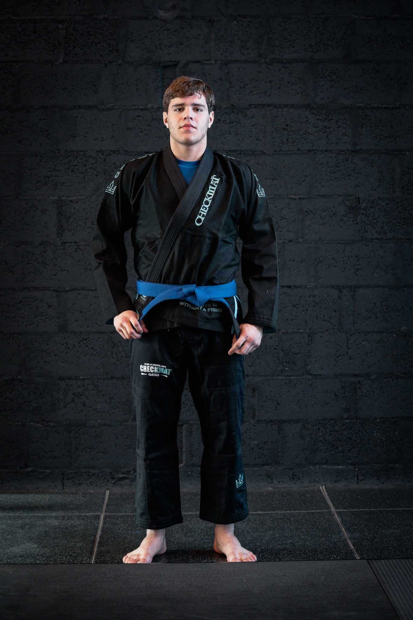 CHECKMAT- The Forge Gi – Base Edition - Cyan on Balck