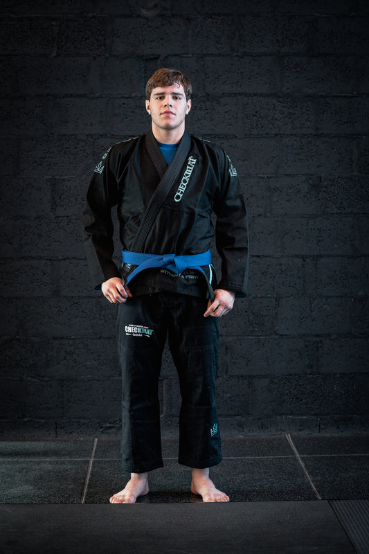 CHECKMAT- The Forge Gi – Base Edition - Cyan on Balck