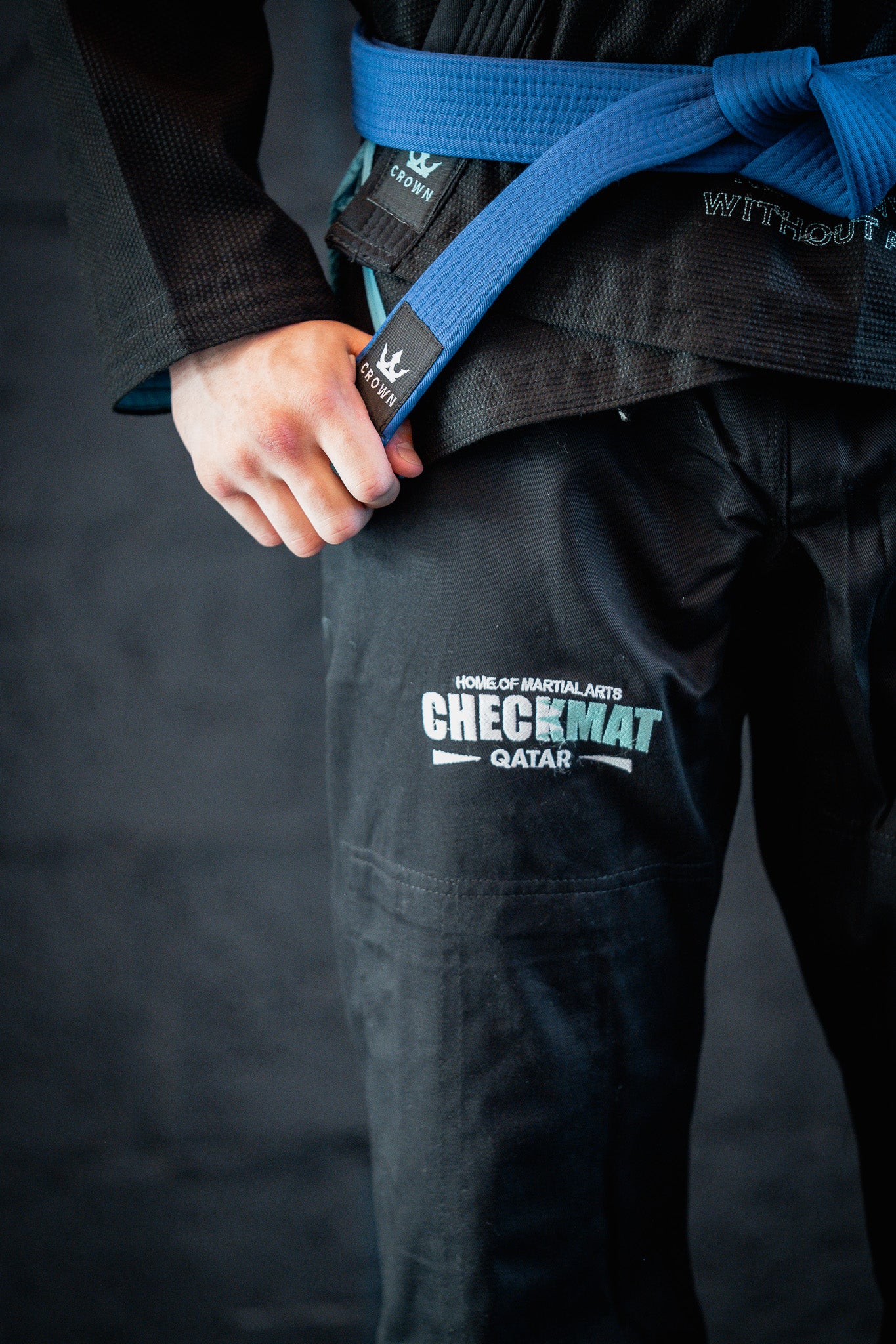 CHECKMAT- The Forge Gi – Base Edition - Cyan on Balck