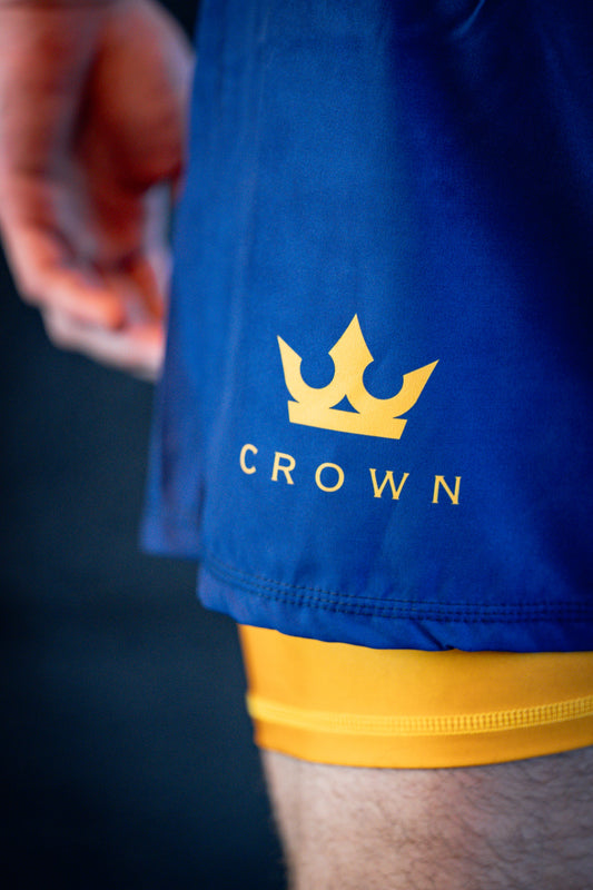 Crown Duo Shorts Navy/Yellow