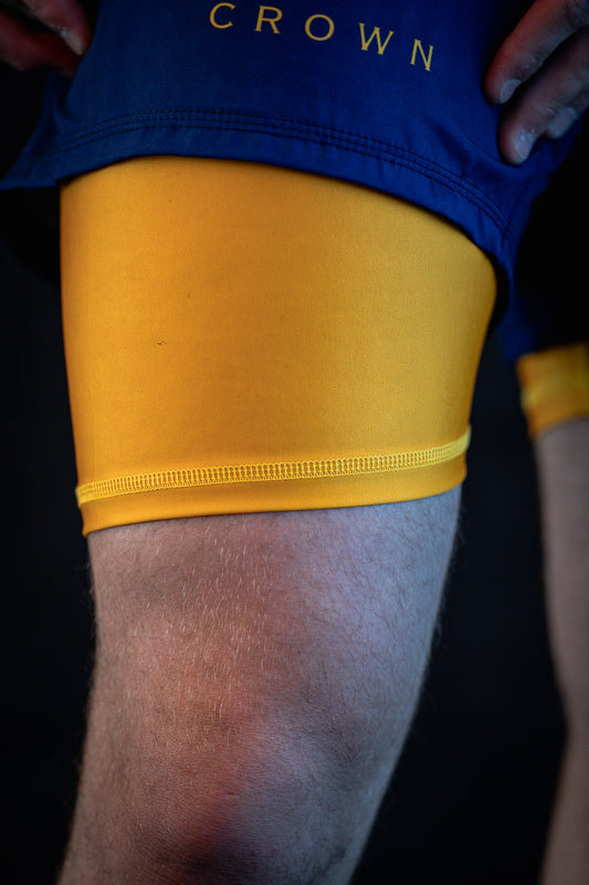 Crown Duo Shorts Navy/Yellow