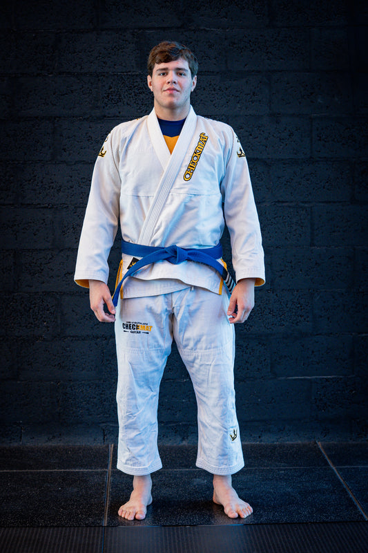 The Ember Checkmat Gi-  Yellow on White
