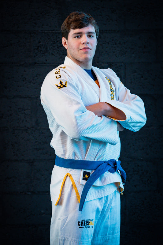The Ember Checkmat Gi-  Yellow on White