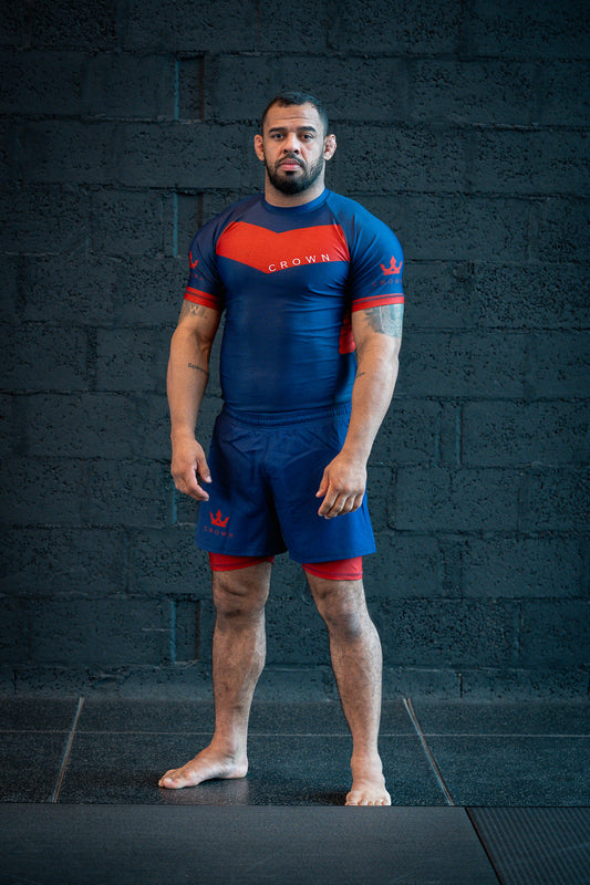 CROWN Rashguard Navy/Red – Made for Champions