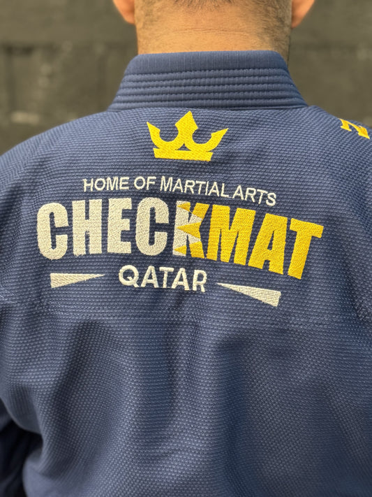 The Ember Gi – Checkmat Edition - Gold on Navy Blue (Men's)
