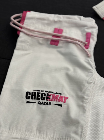 The Ember Gi – Checkmat Edition - Pink on White (Women's)