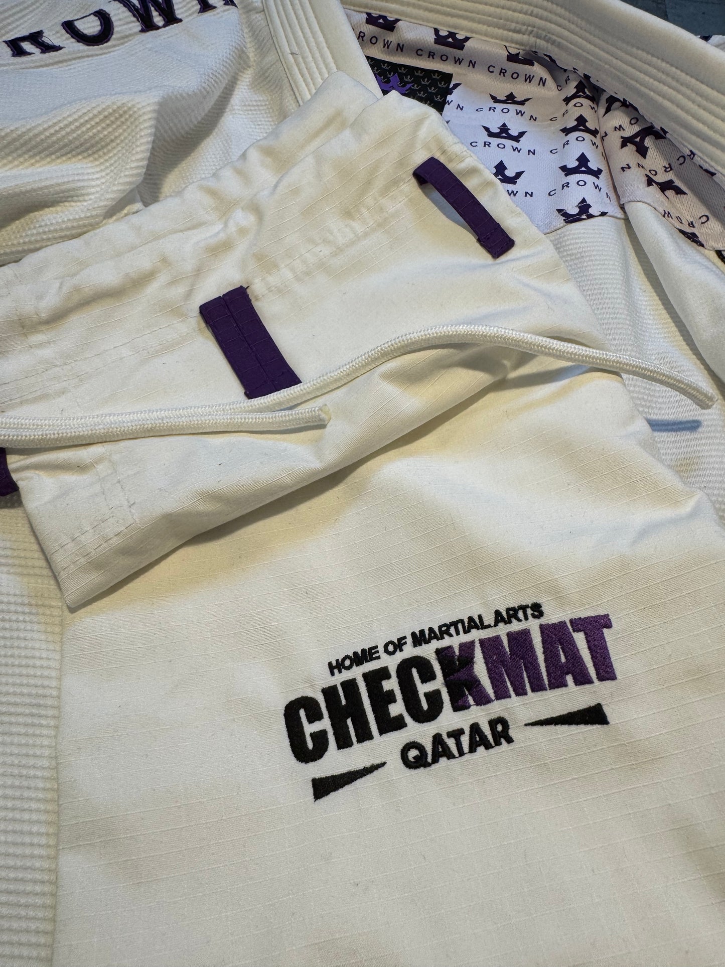 The Ember Gi – Checkmat Edition - Purple on White (Women's)