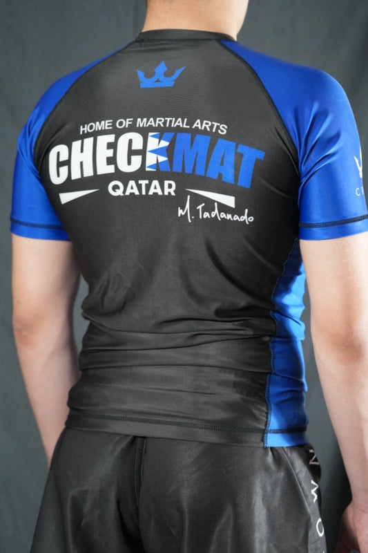 CHECKMAT Rashguard Blue Rank – Made for Champions