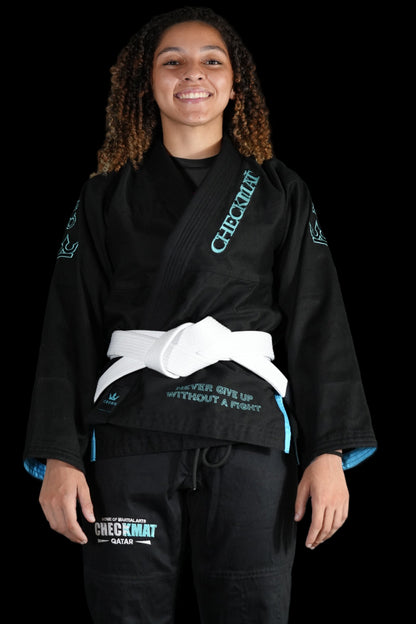 The Forge Gi – Base Edition - Cyan on Balck (Women's)