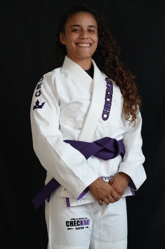 The Ember Gi – Checkmat Edition - Purple on White (Women's)