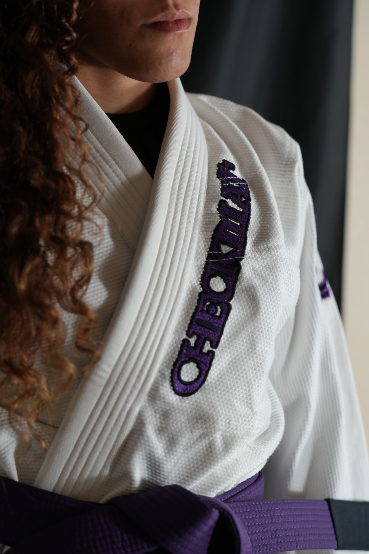 The Ember Gi – Checkmat Edition - Purple on White (Women's)