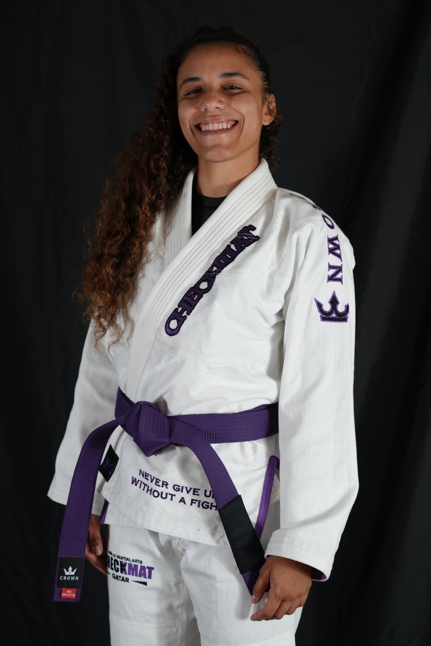 The Ember Gi – Checkmat Edition - Purple on White (Women's)